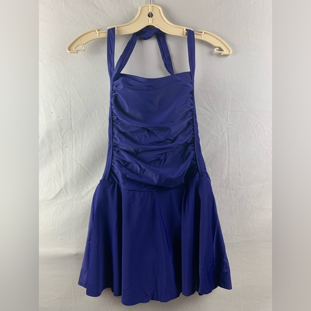 Ruffle Halter One Piece Swimsuit BathingSuit - Picture 9 of 9